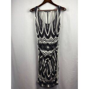 Women’s Tracy Reese Size 10 Black & White Geometric Pattern Tank Dress with a B&